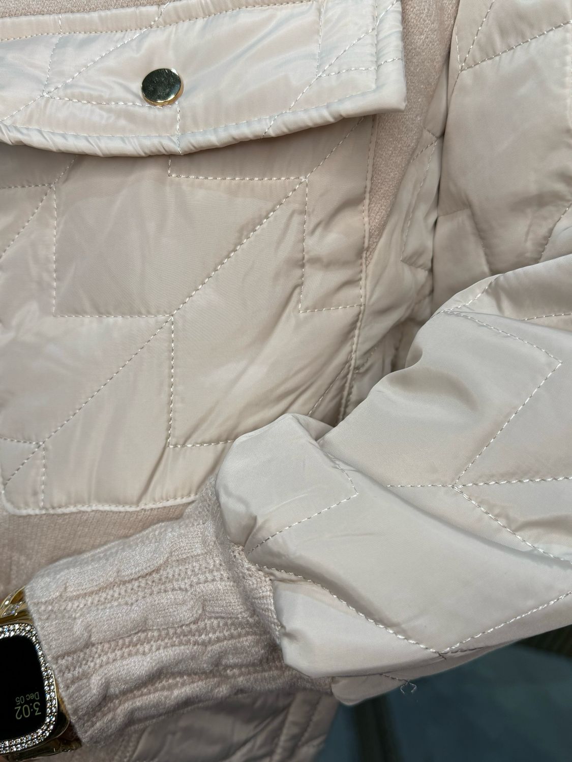 Military Style Jumper - Cream