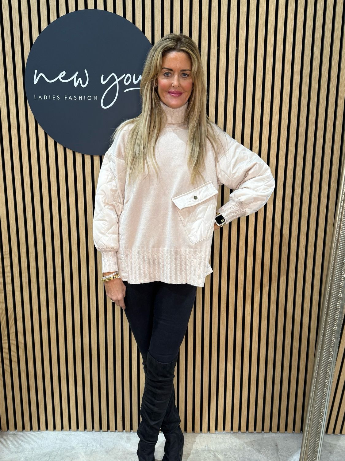 Military Style Jumper - Cream