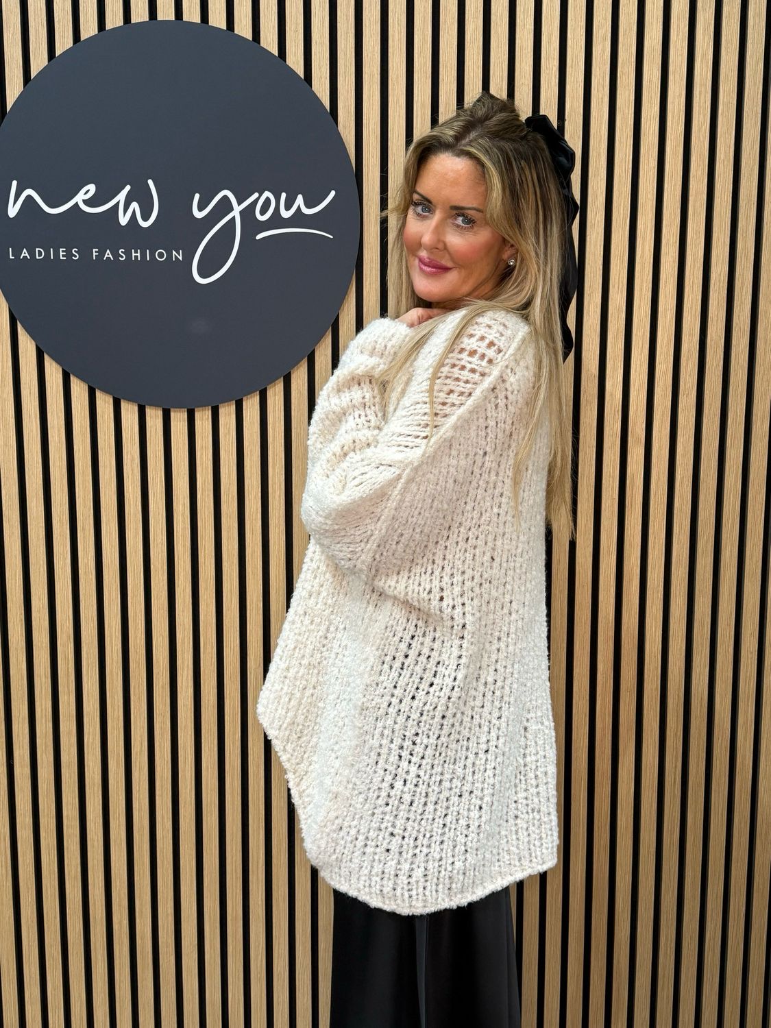 Chunky V Neck Jumper - Cream