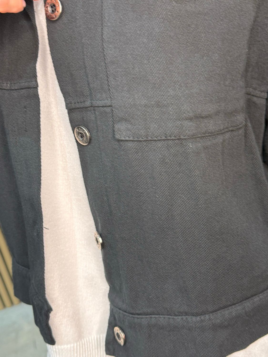 Cropped Utility Jacket - Black