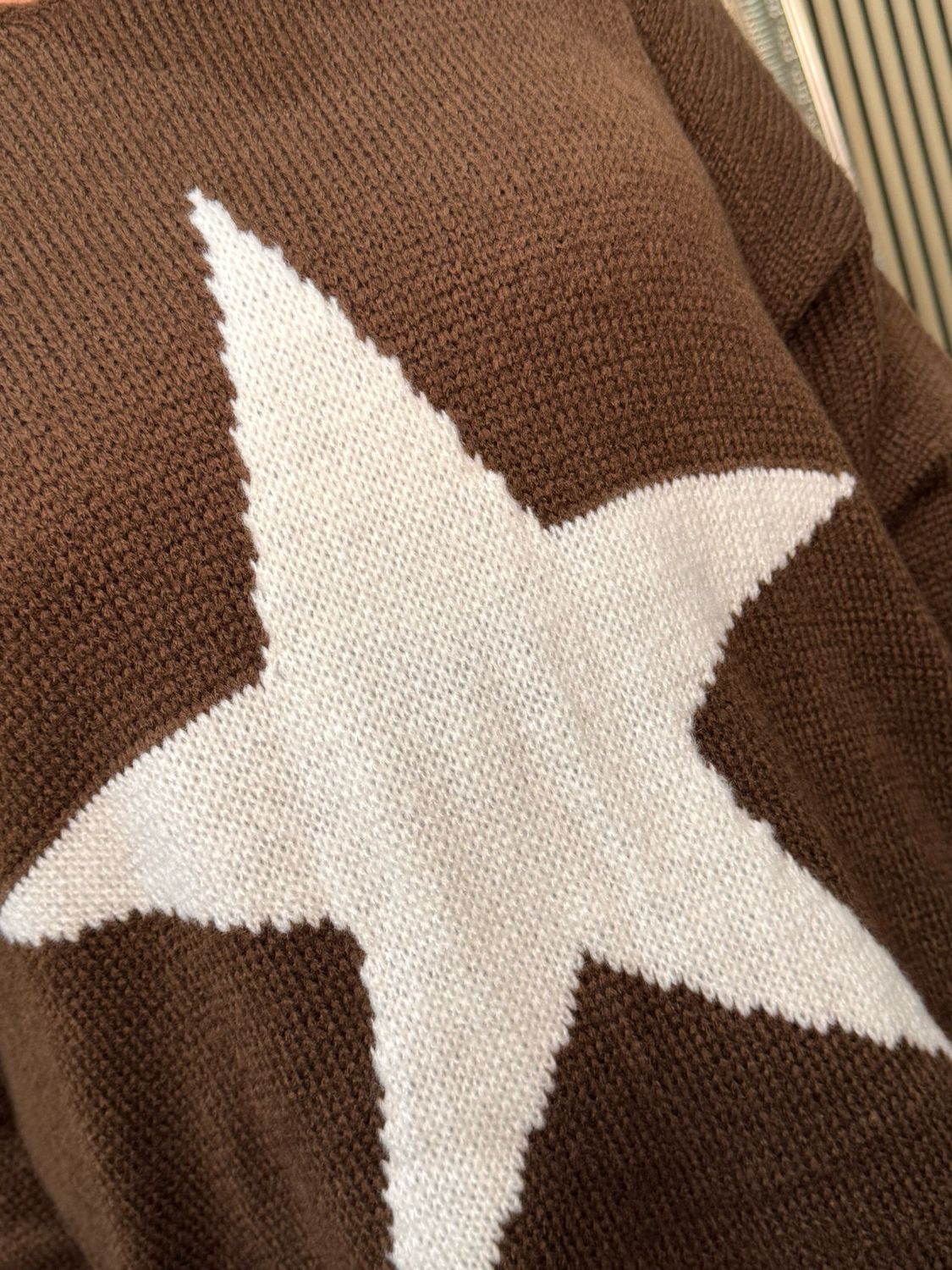 Star Knit Jumper - Chocolate