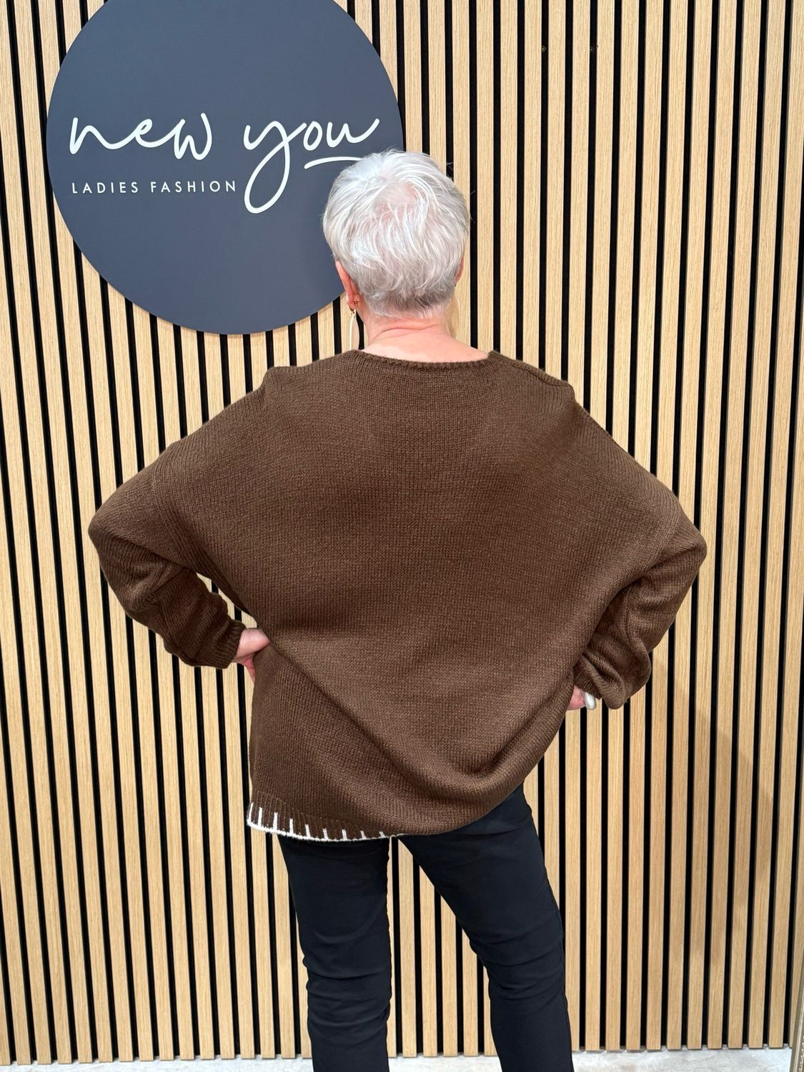 Star Knit Jumper - Chocolate