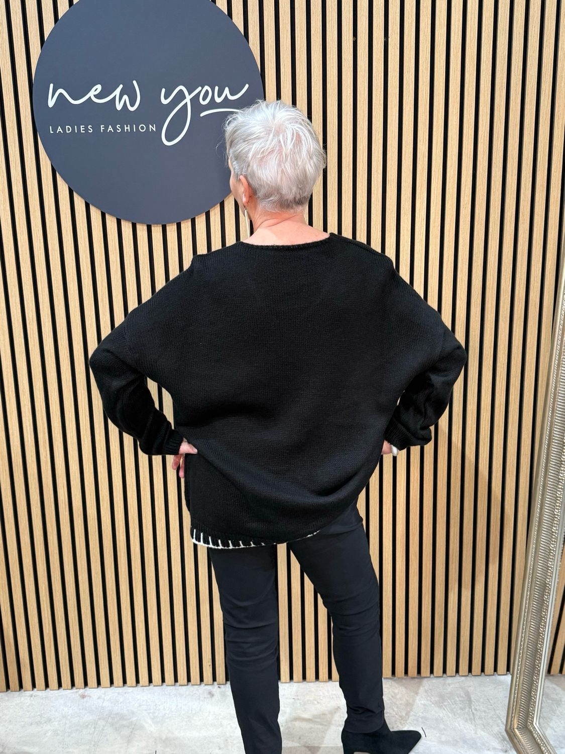 Star Knit Jumper - Black