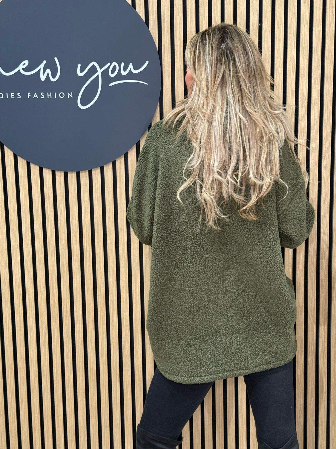 Cosy Fleece Hoodie - Khaki