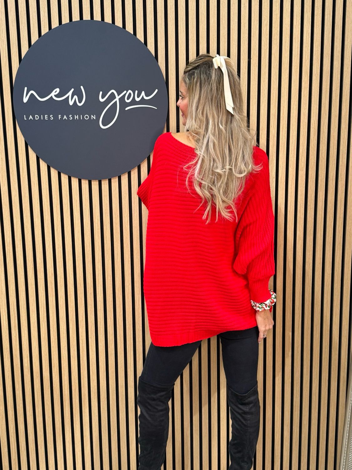 Merry Christmas Knit Jumper - Red