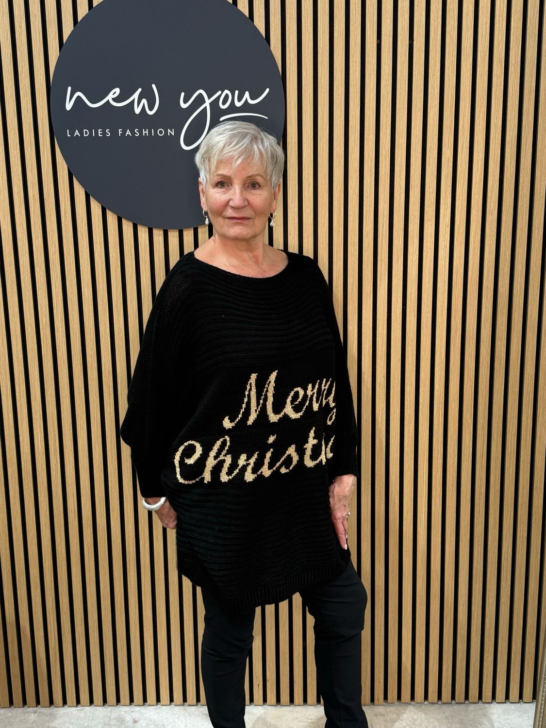 Merry Christmas Knit Jumper - Black