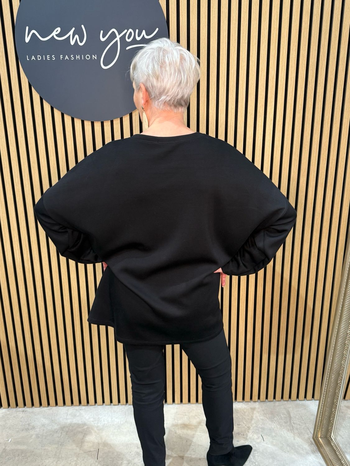 Sequin Zip Detail Jumper - Black