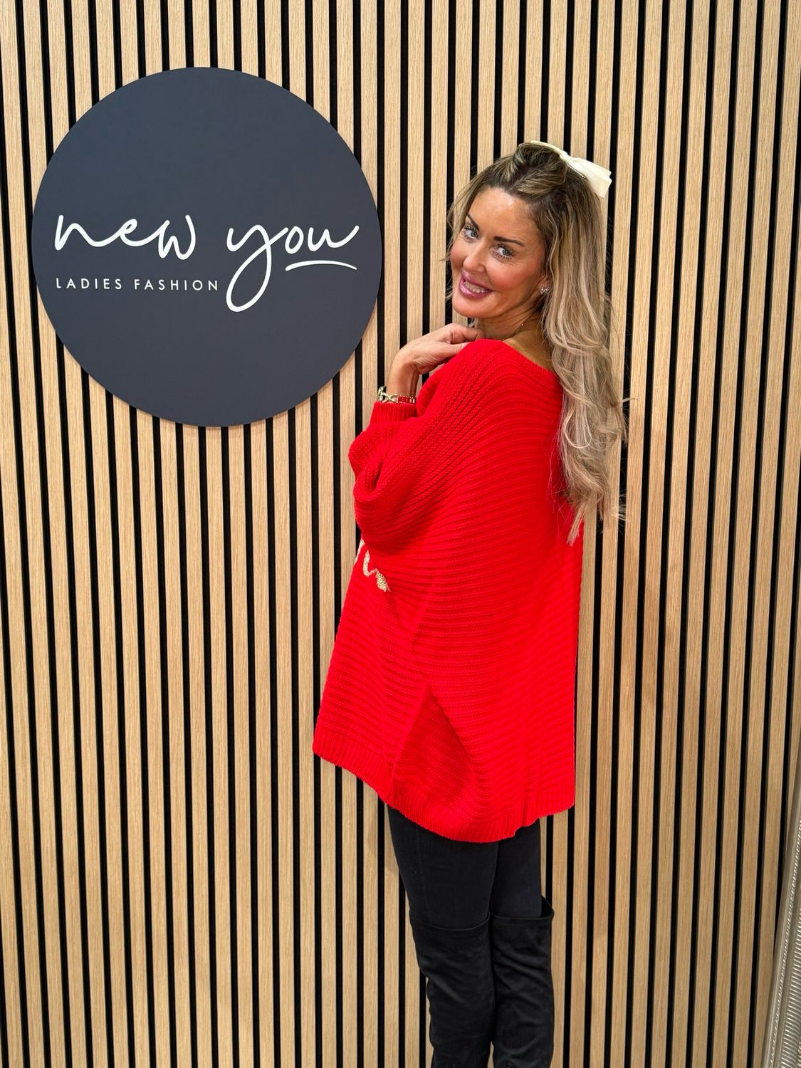 Merry Christmas Knit Jumper - Red