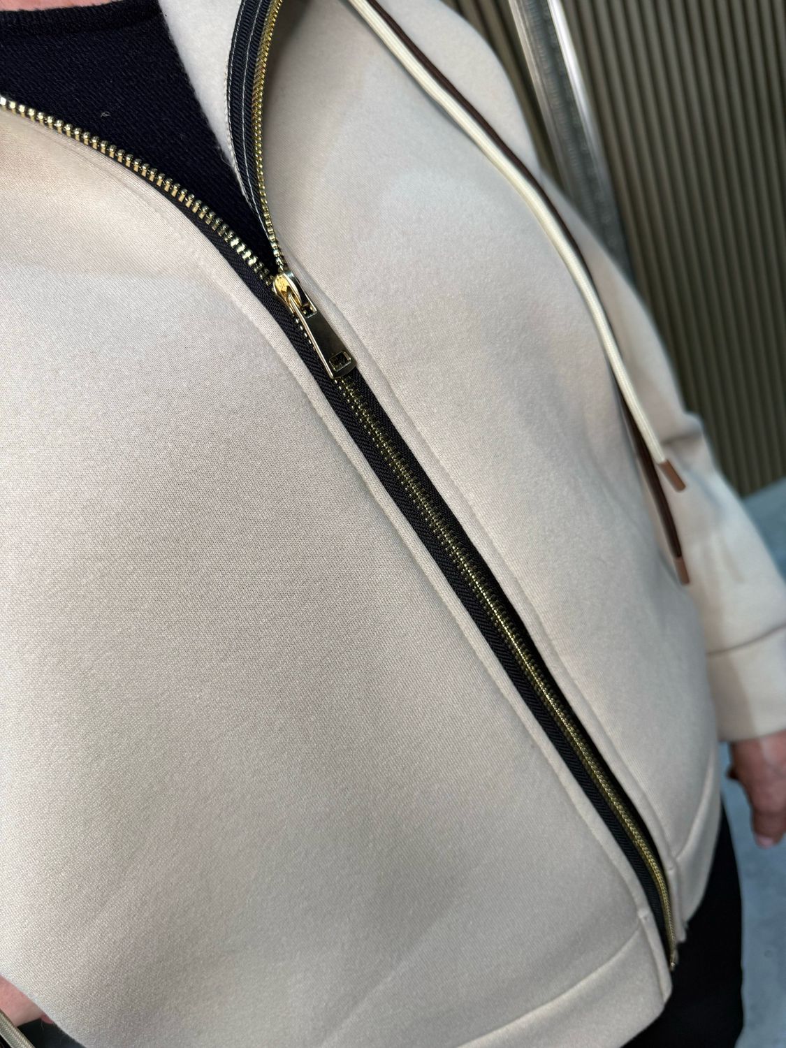 Freya - Zip-Up Hoodie - Cream