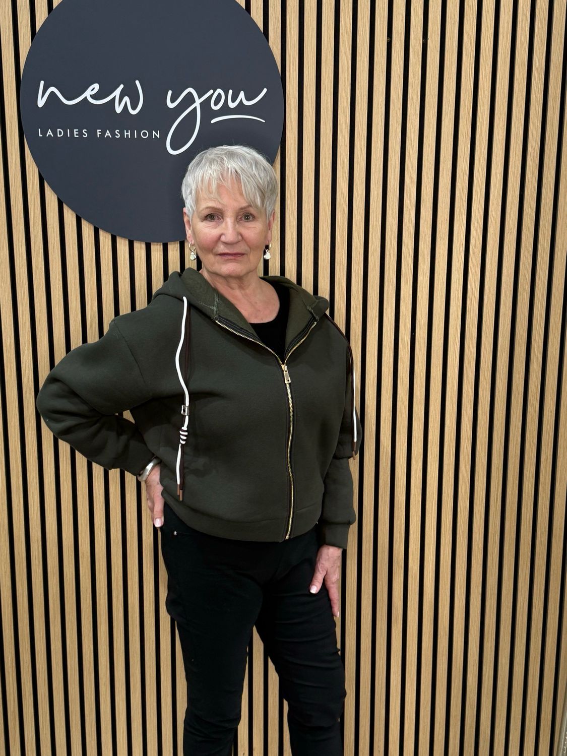 Freya - Zip-Up Hoodie - Khaki