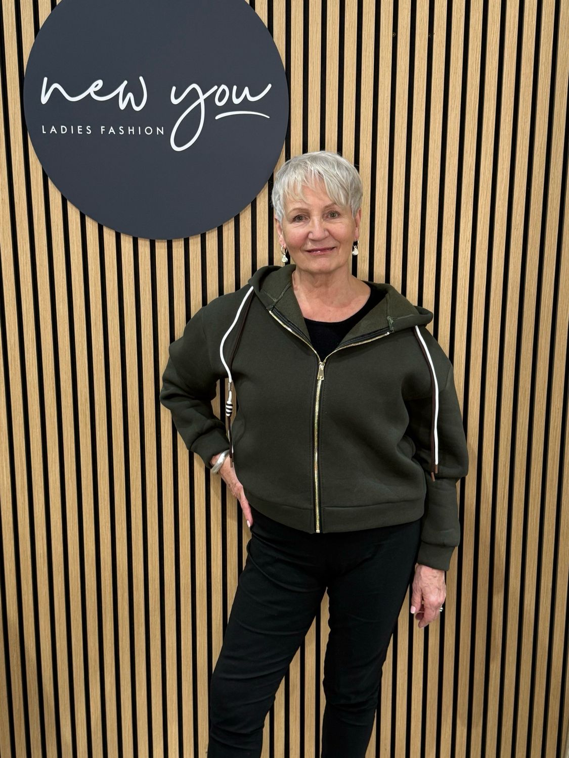 Freya - Zip-Up Hoodie - Khaki