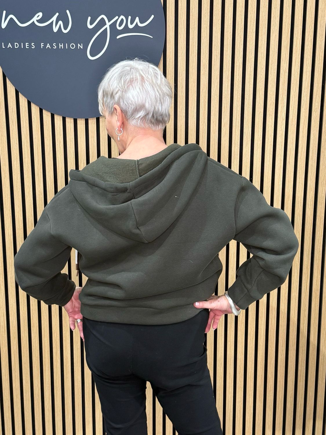 Freya - Zip-Up Hoodie - Khaki