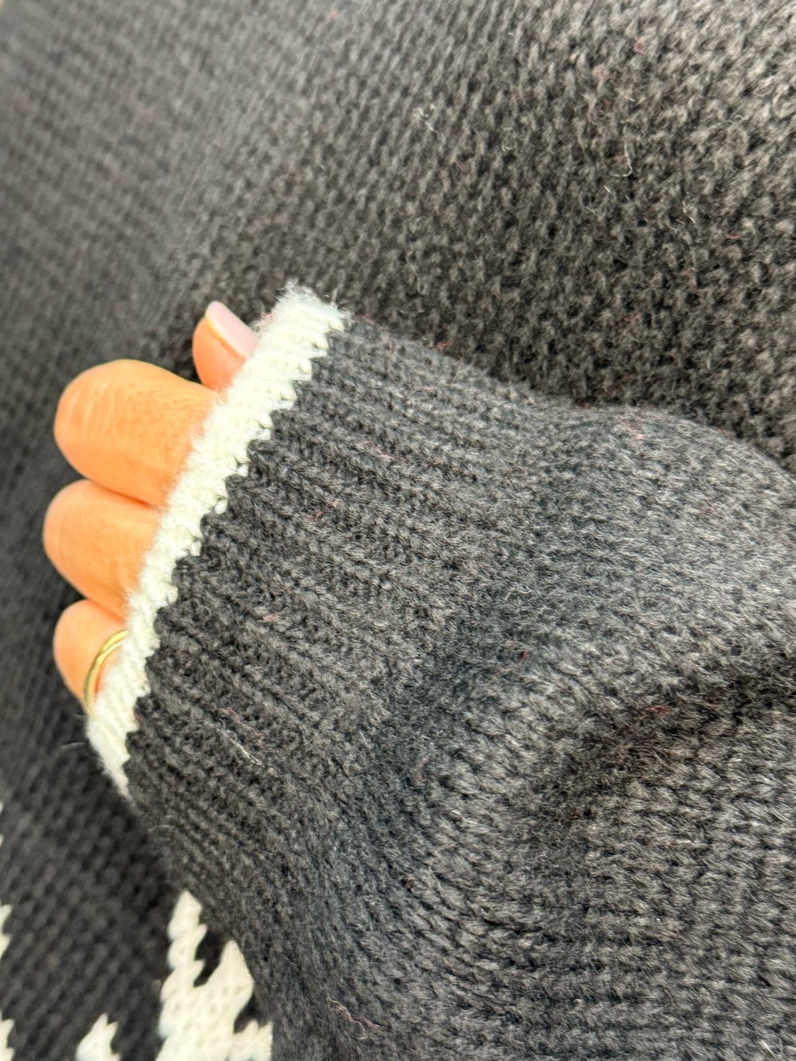 Snowflake - Roll Neck Jumper - Black