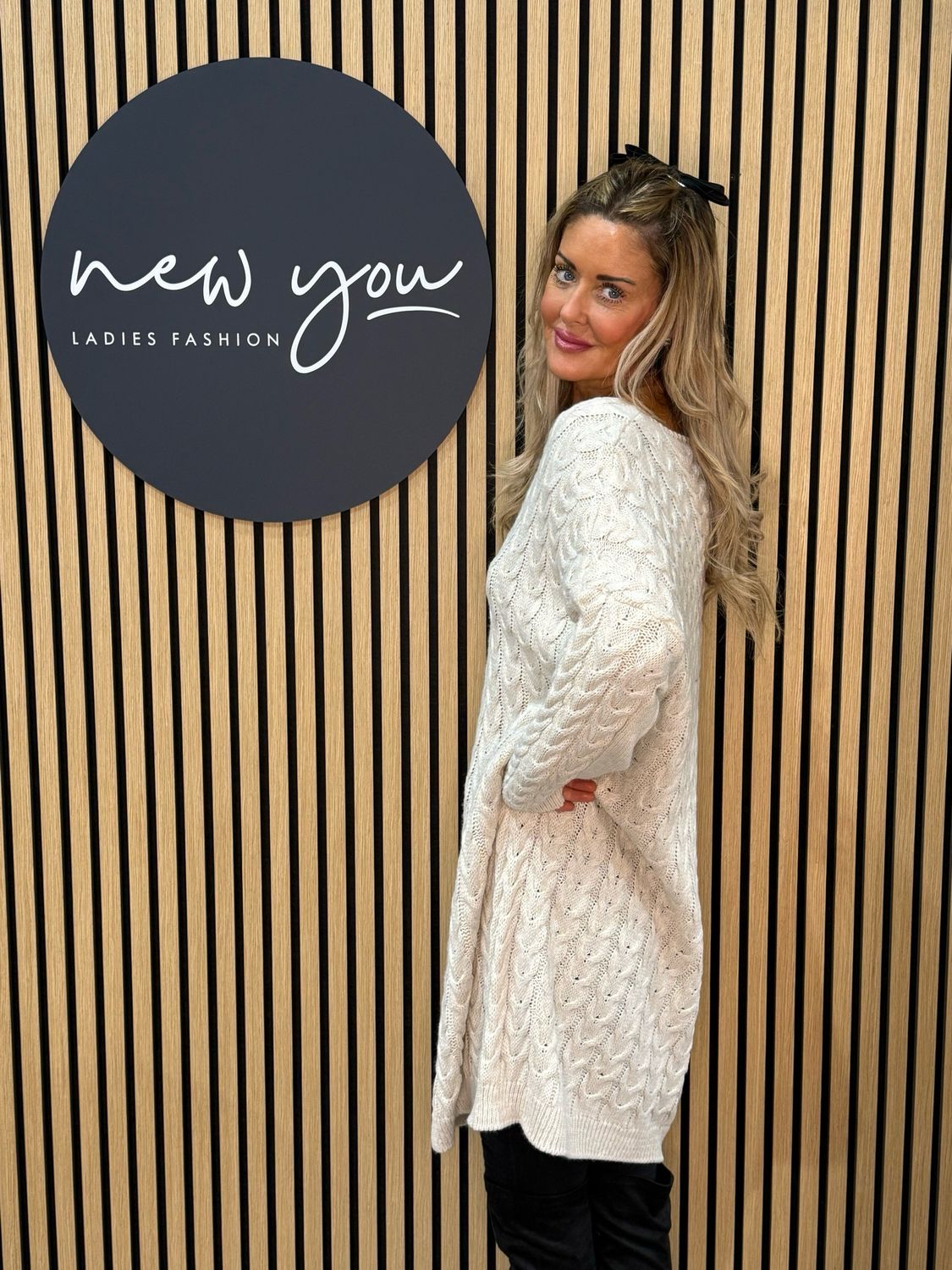 Cable Knit Dress - Cream