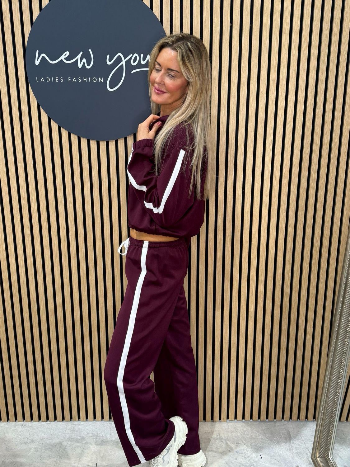 Sport Luxe Co-Ord - Burgundy