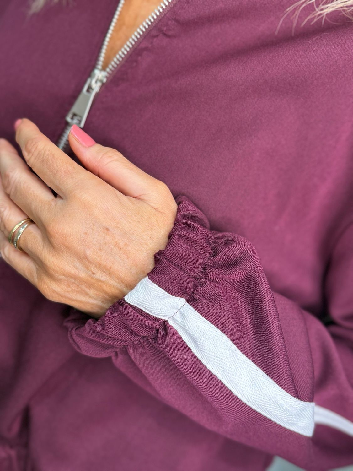 Sport Luxe Co-Ord - Burgundy