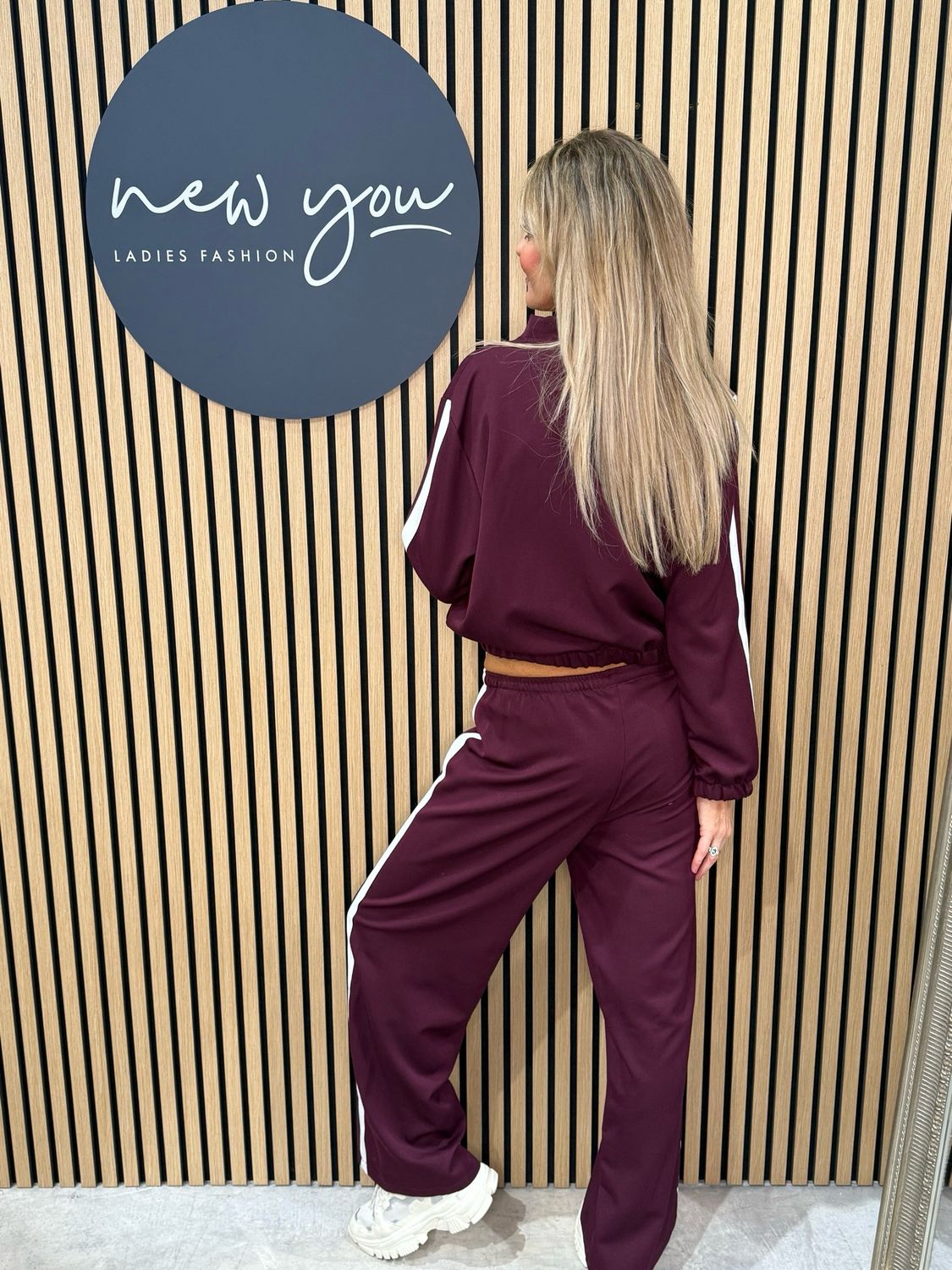 Sport Luxe Co-Ord - Burgundy