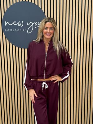 Sport Luxe Co-Ord - Burgundy