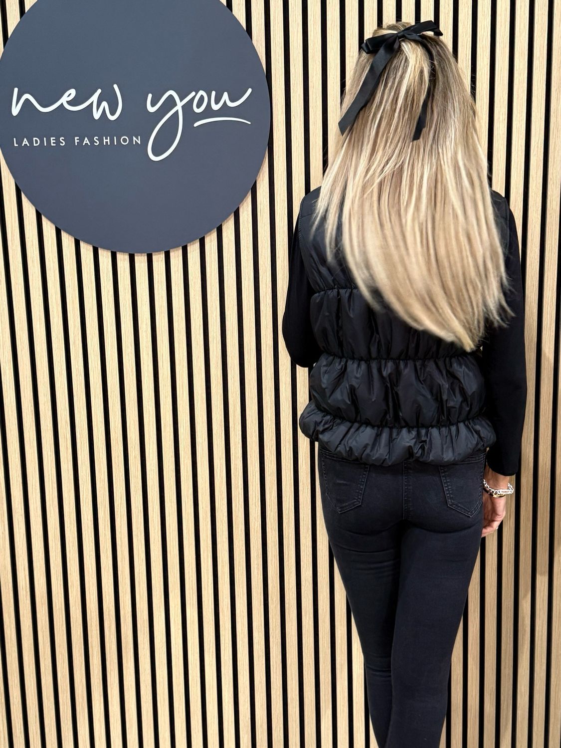 Bella - Puffer Gilet - Black