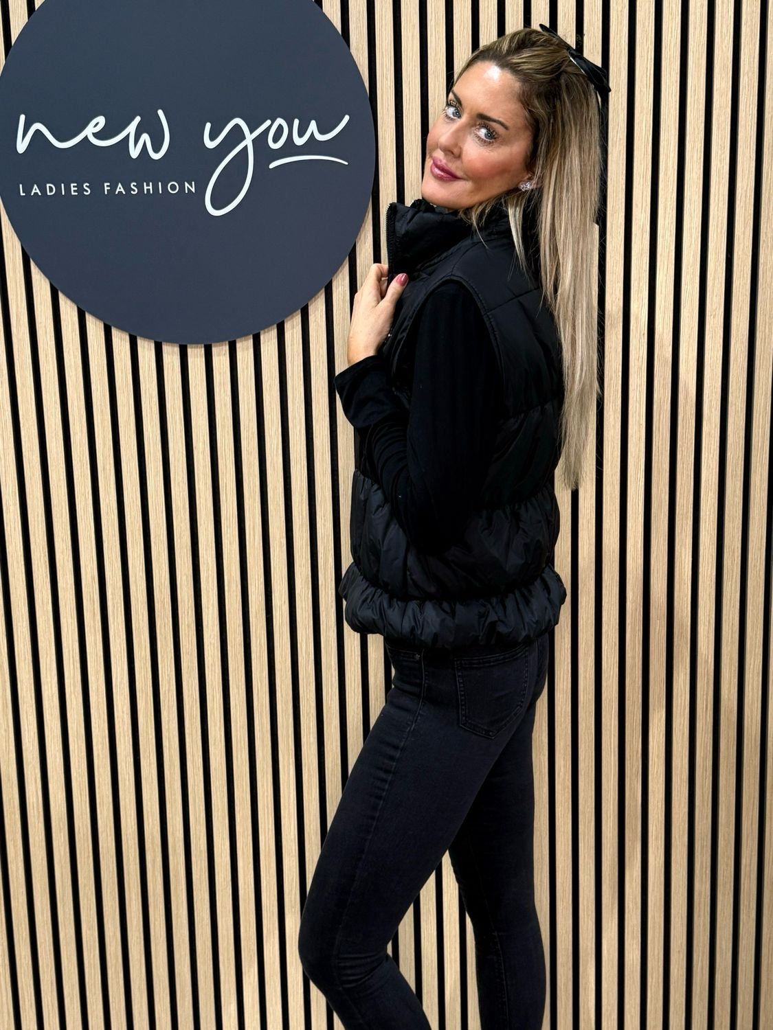 Bella - Puffer Gilet - Black