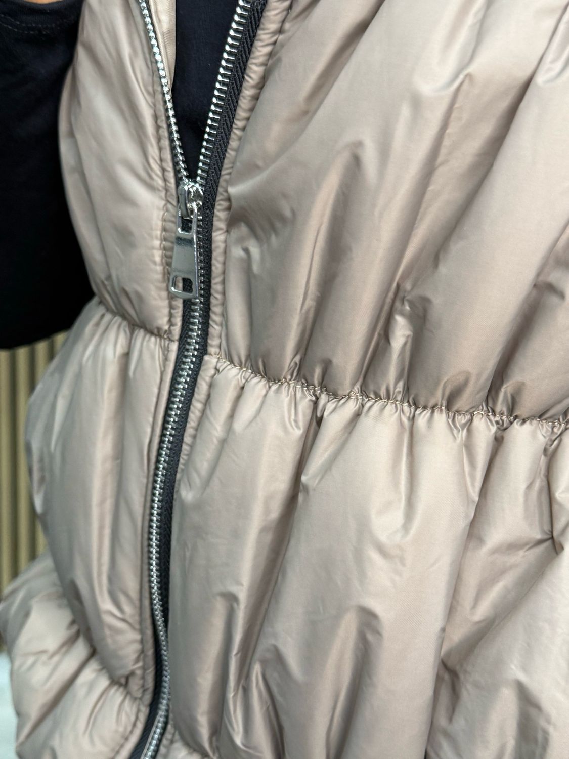 Bella - Puffer Gilet - Taupe