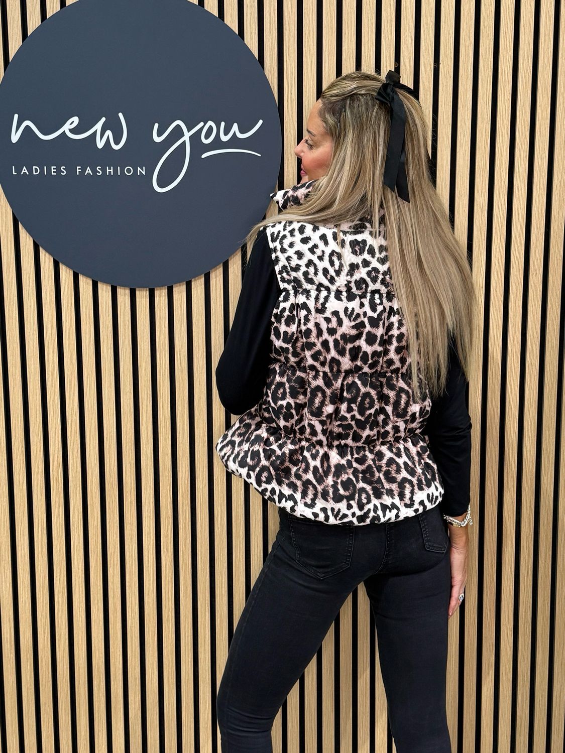 Bella - Puffer Gilet - Animal Print