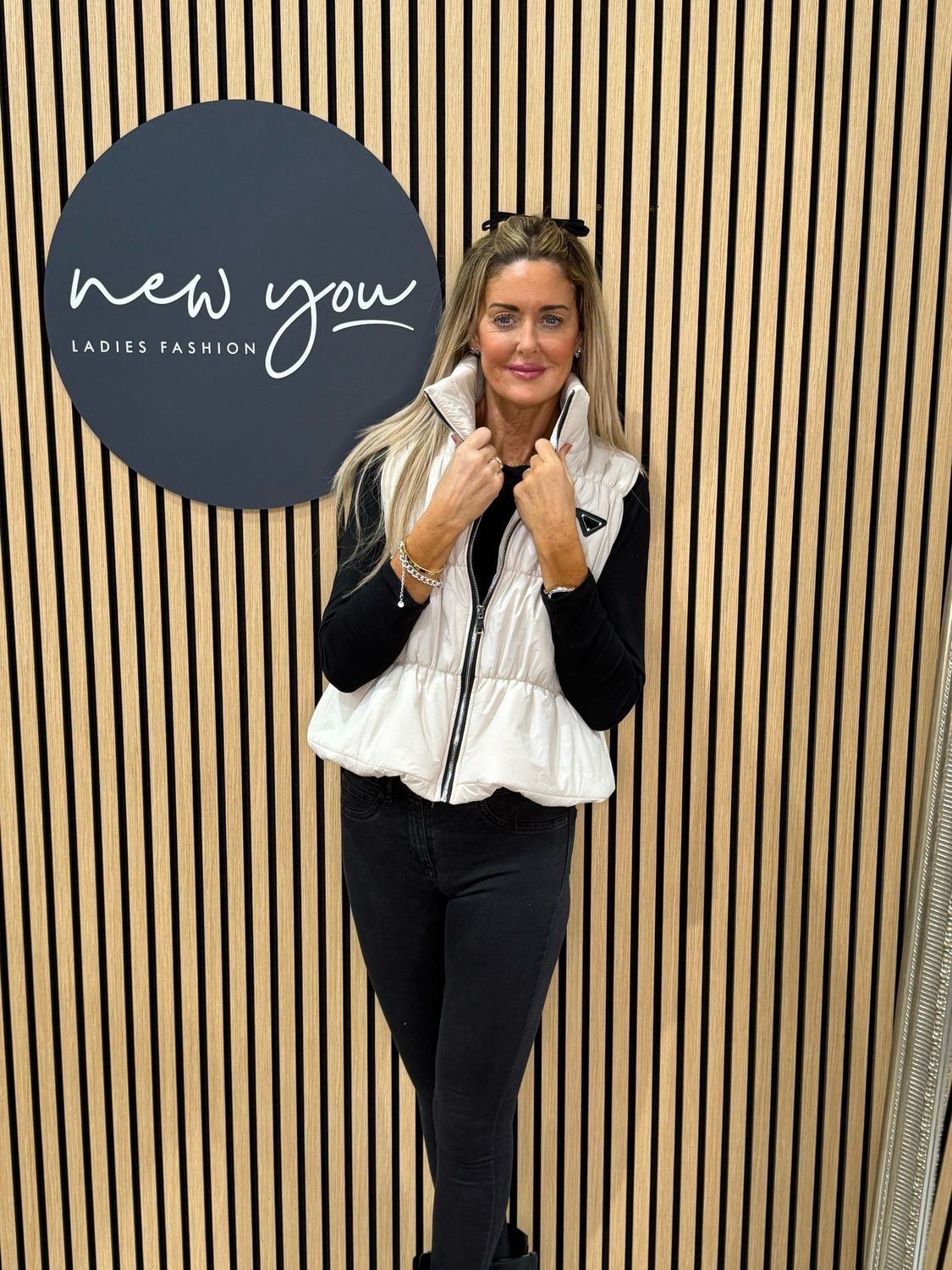 Bella - Puffer Gilet - Cream