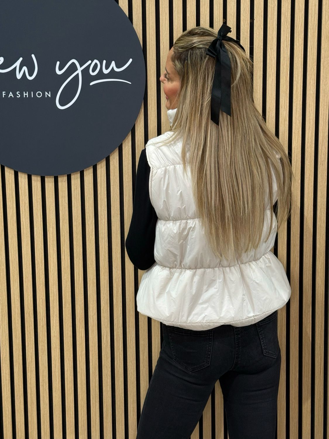 Bella - Puffer Gilet - Cream