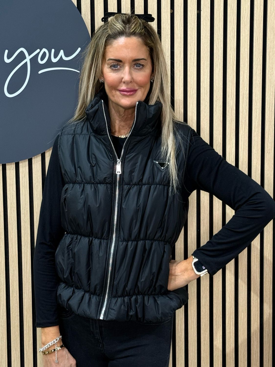 Bella - Puffer Gilet - Black