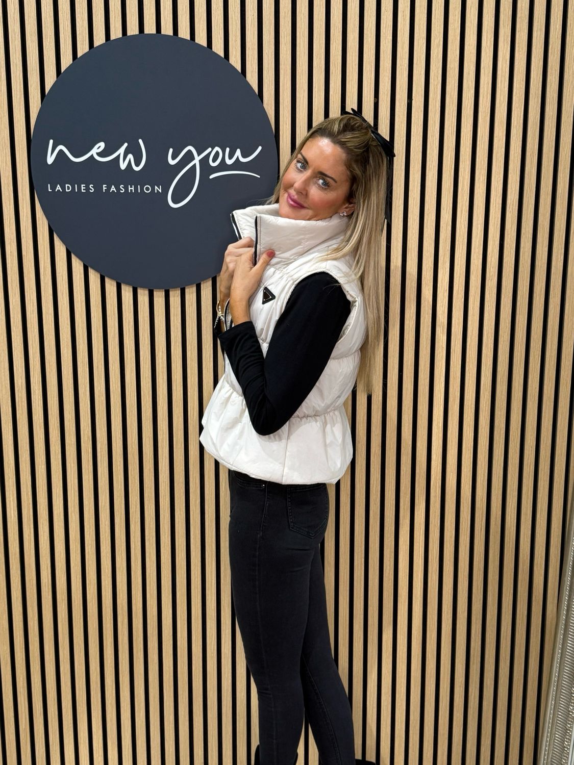 Bella - Puffer Gilet - Cream