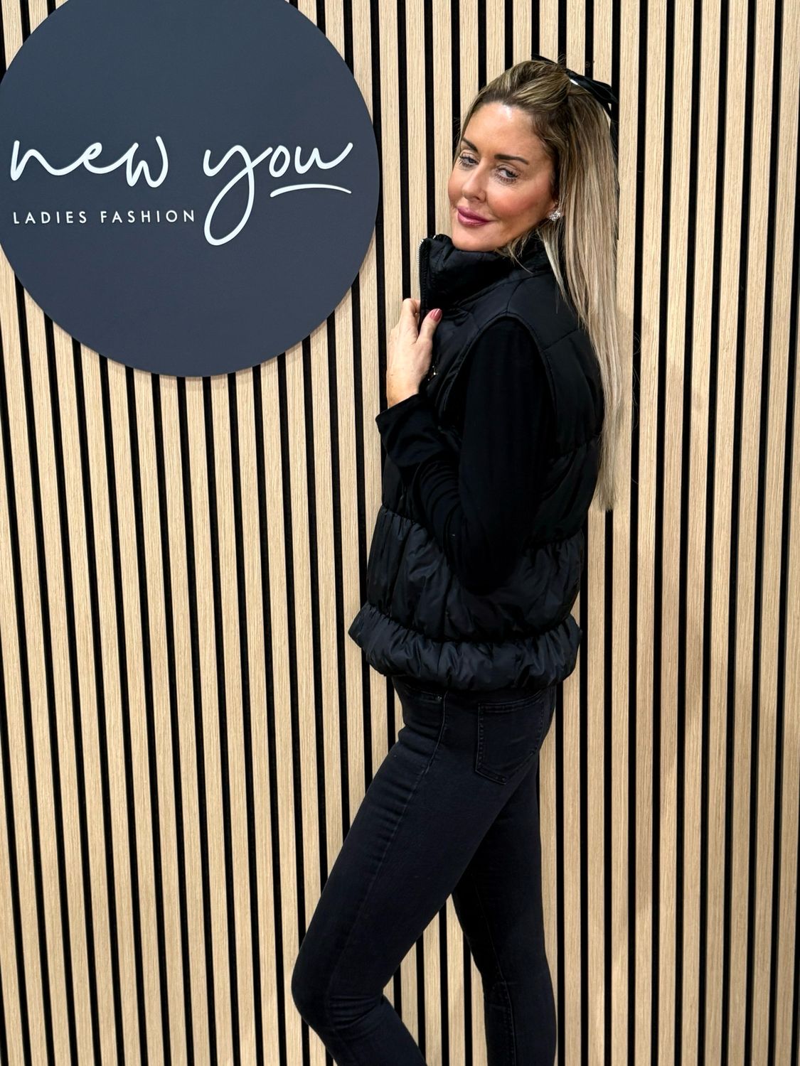 Bella - Puffer Gilet - Black