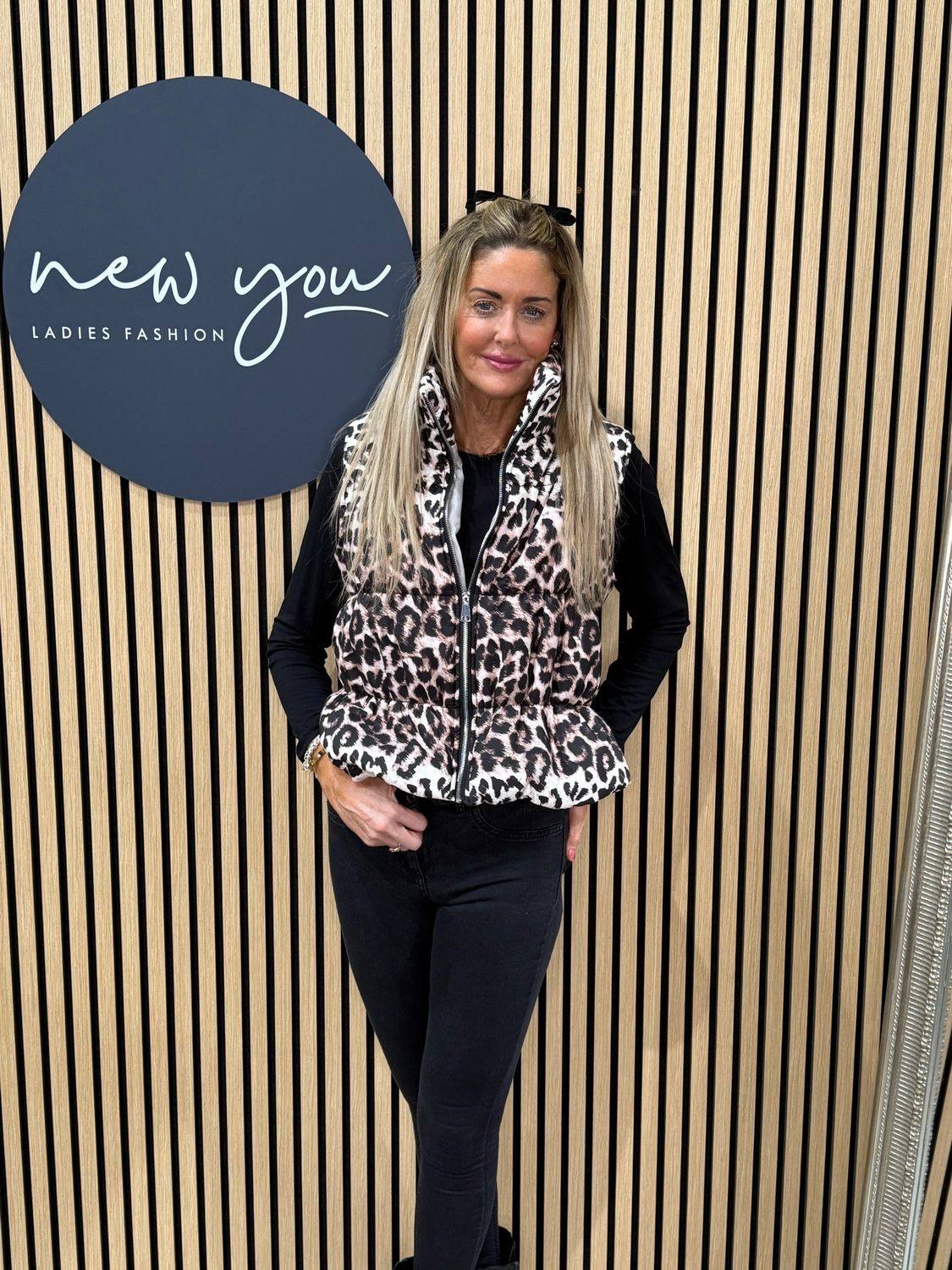 Bella - Puffer Gilet - Animal Print