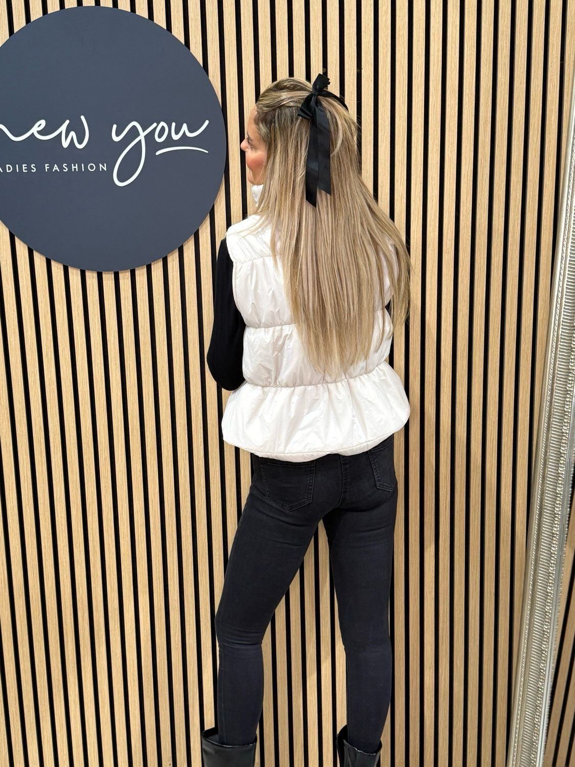 Bella - Puffer Gilet - Cream