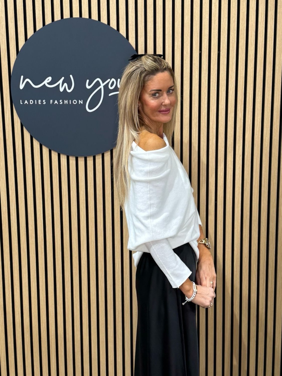 Asymmetric Draped Jumper- White