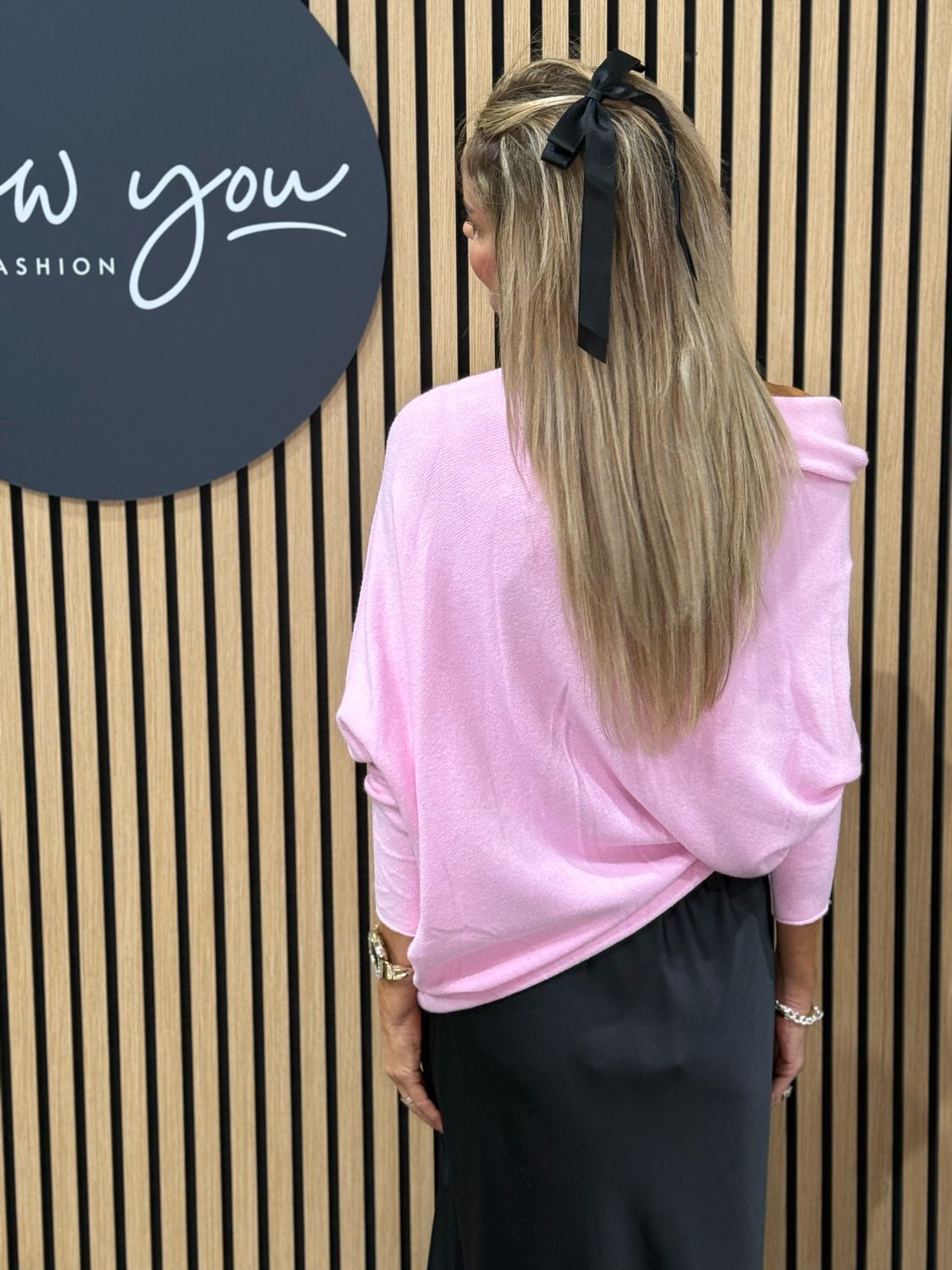 Asymmetric Draped Jumper - Pink