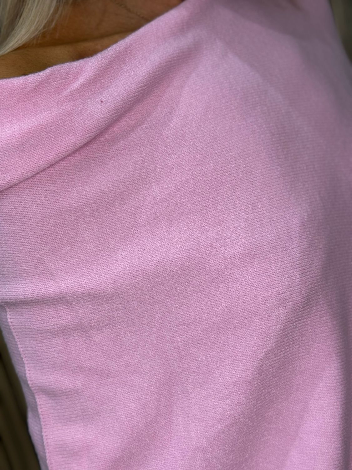 Asymmetric Draped Jumper - Pink