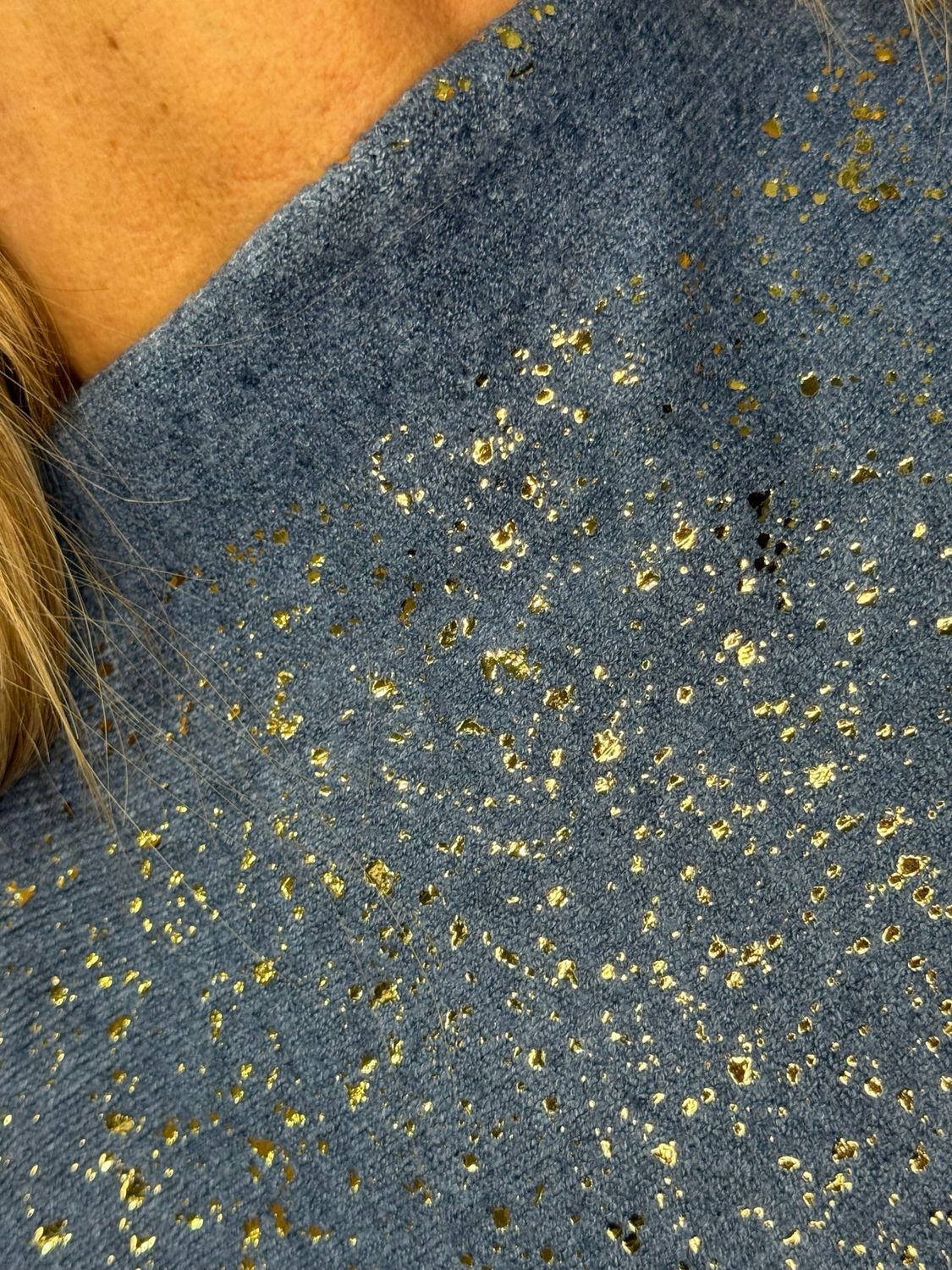 Sparkle - High Neck Jumper - Blue