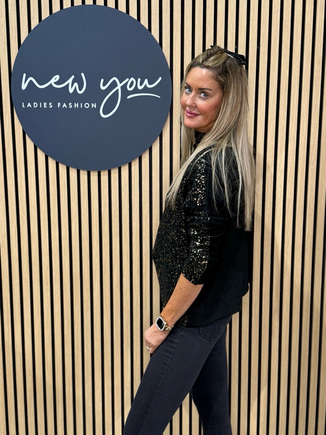 Sparkle - High Neck Jumper - Black