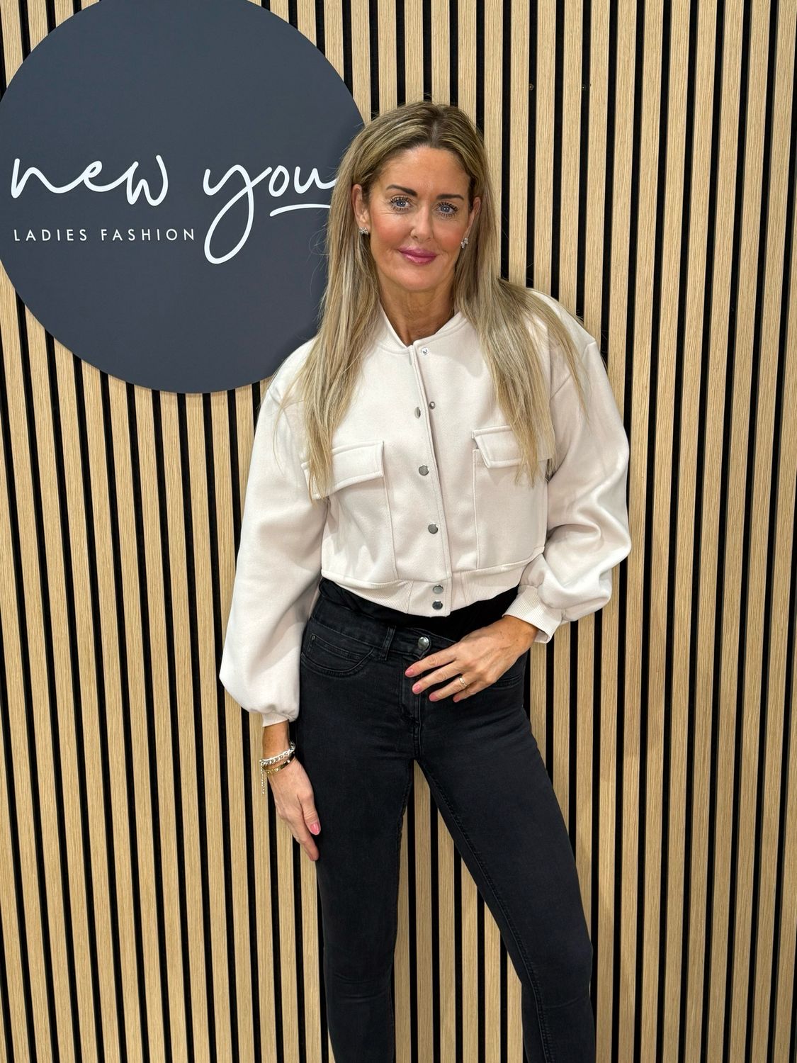 Snap Button - Utility Jacket - Cream