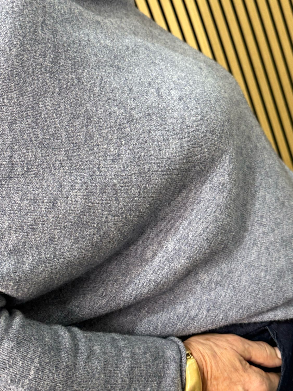 Asymmetric Draped Jumper - Denim