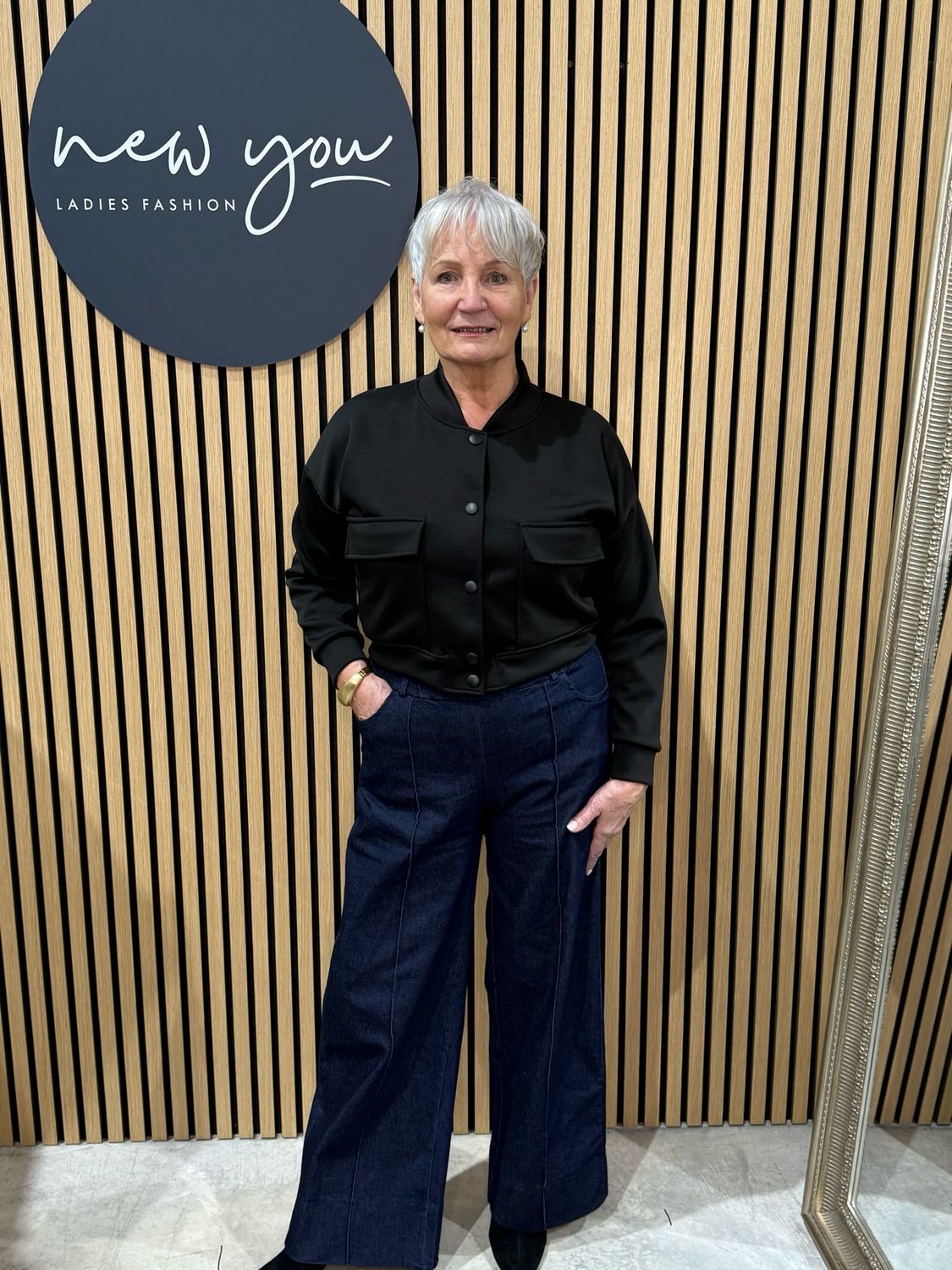 Button Front Bomber Jacket - Black