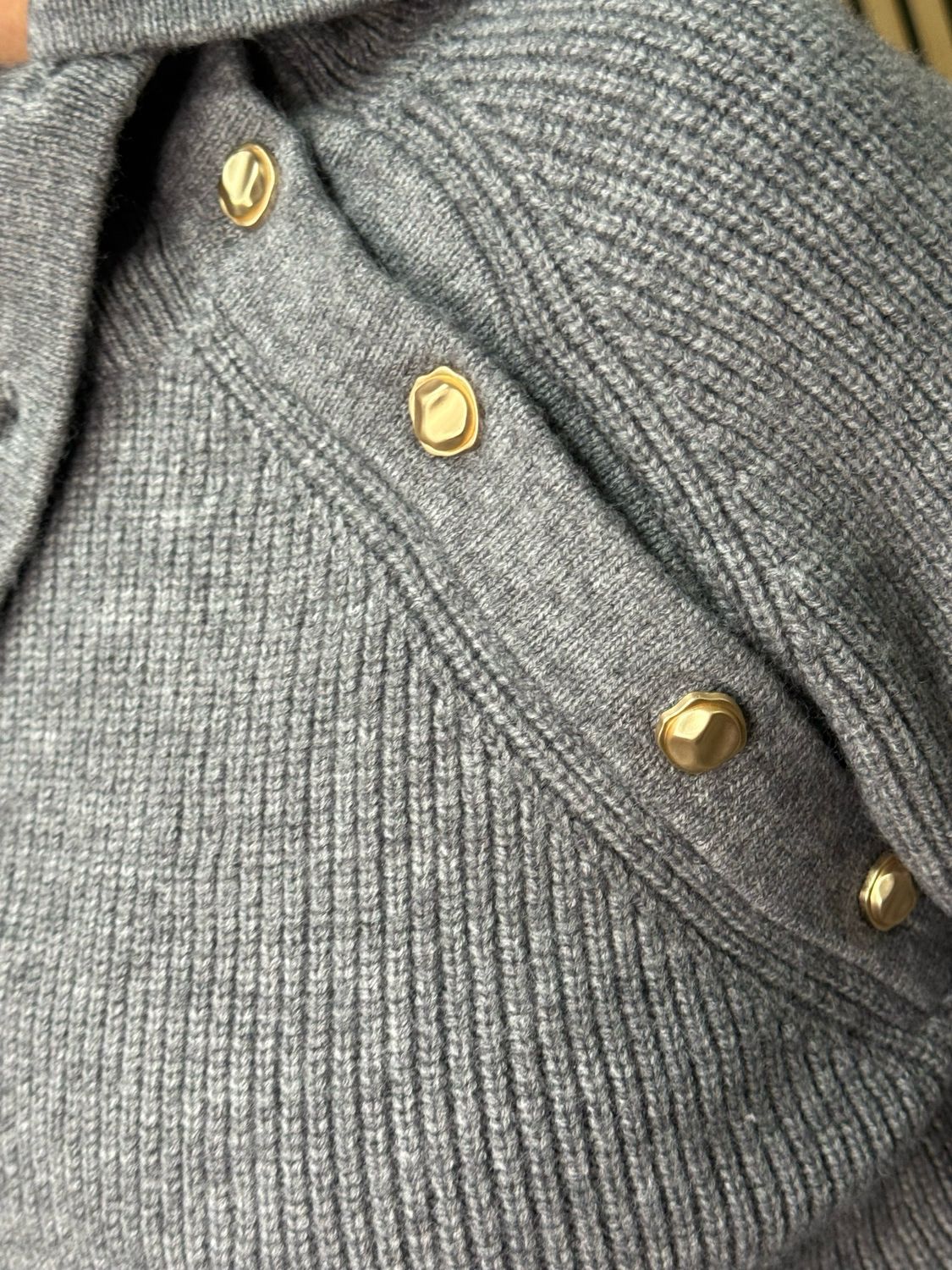 Funnel Neck Jumper - Grey