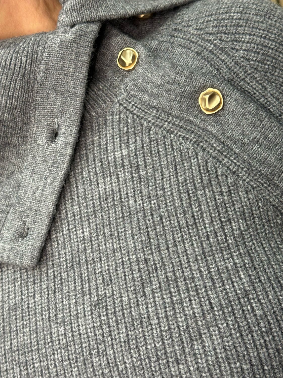 Funnel Neck Jumper - Grey