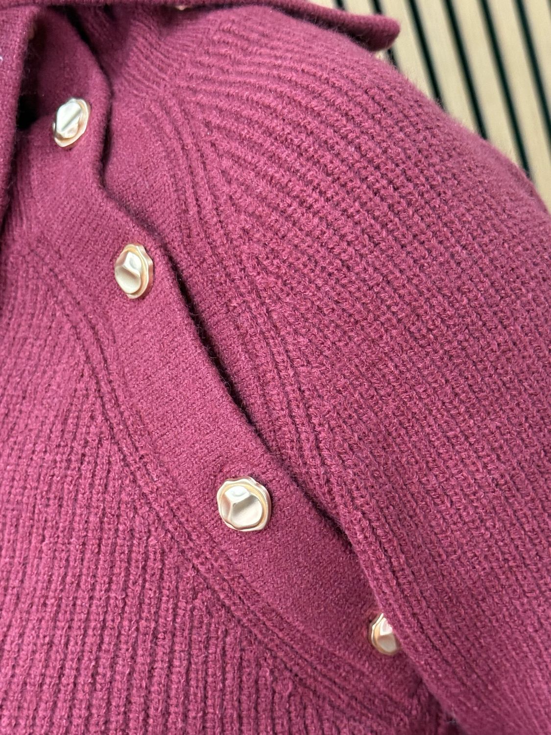 Funnel Neck Jumper - Burgundy
