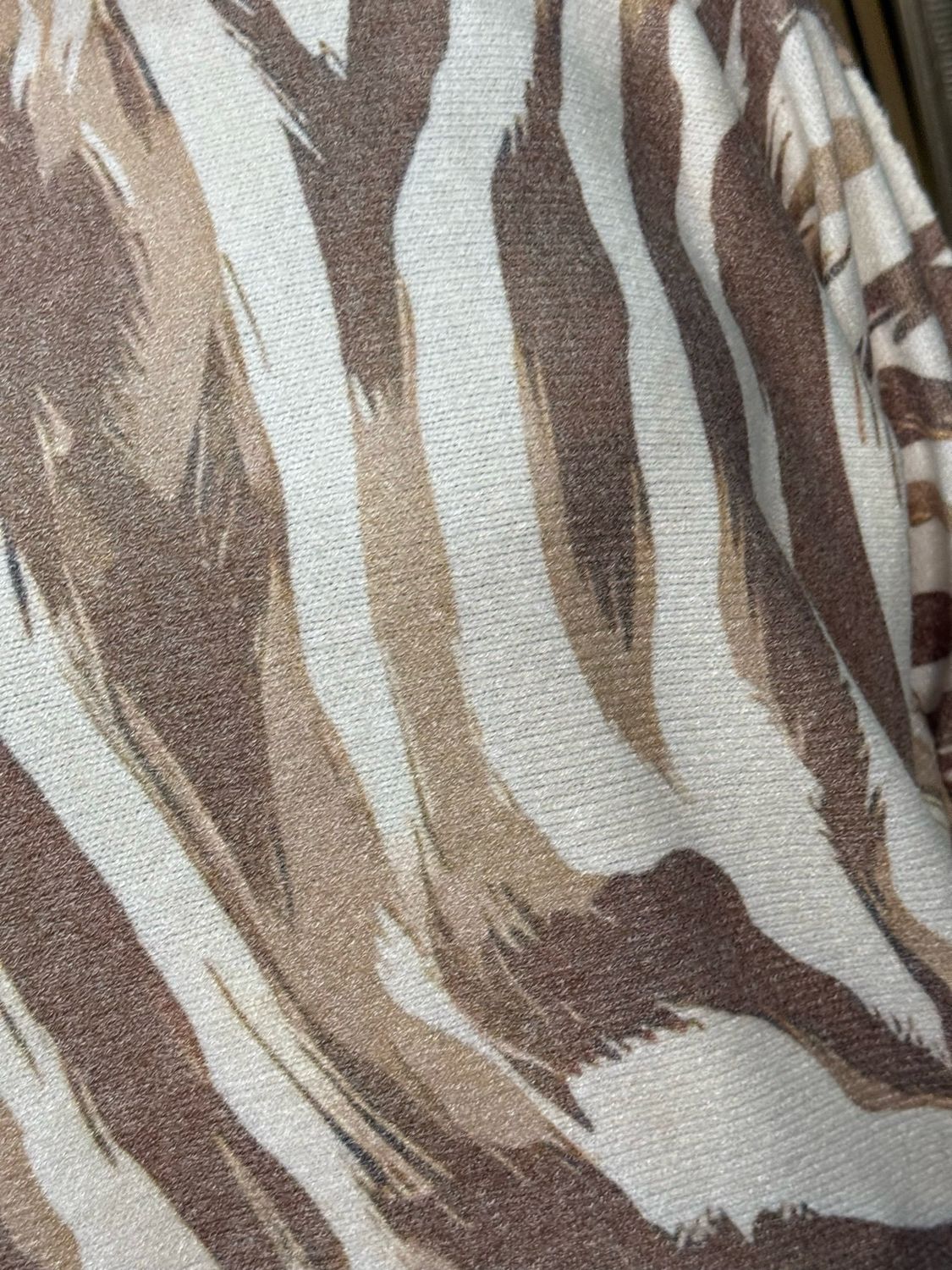 Abstract Brushstroke Knit Top - Taupe