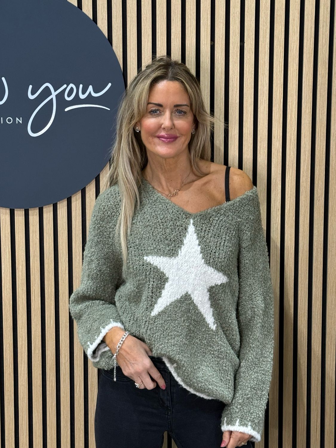 Star Knit Jumper - Khaki