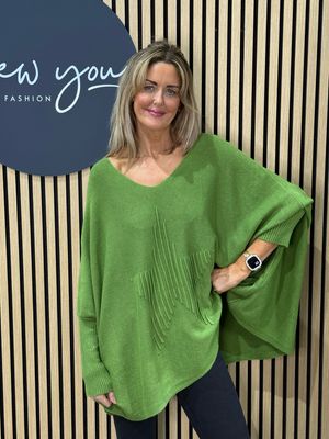 Star Detail Knit Jumper - Green