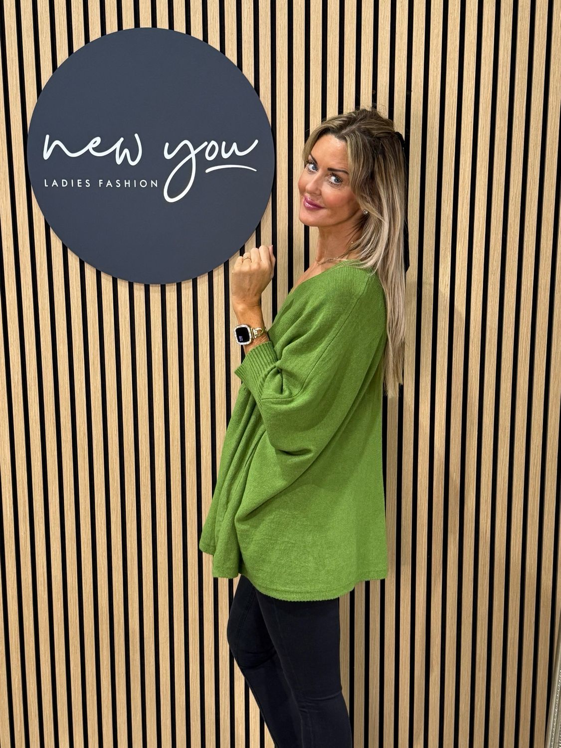 Star Detail Knit Jumper - Green