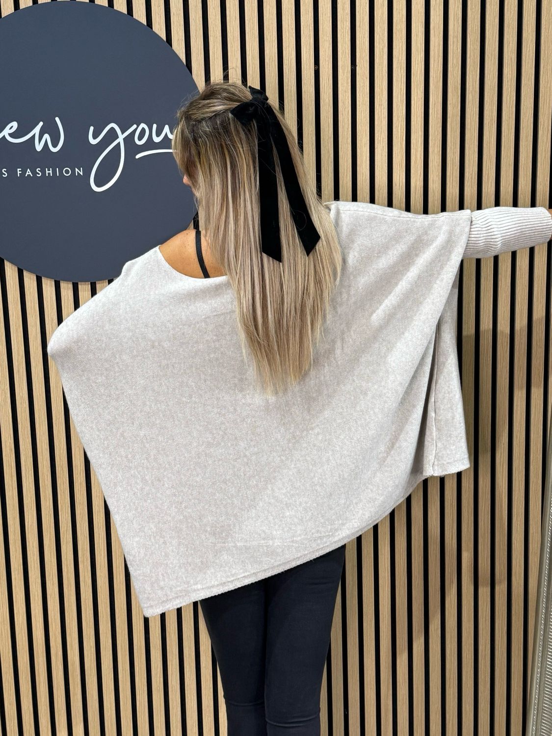 Star Detail Knit Jumper - Taupe