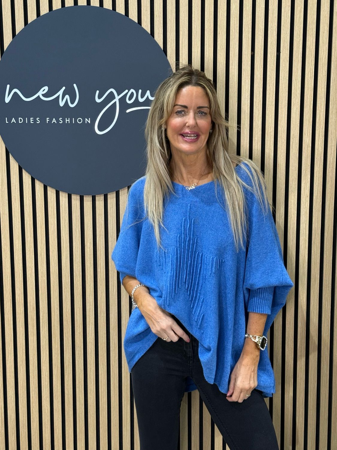 Star Detail Knit Jumper - Blue